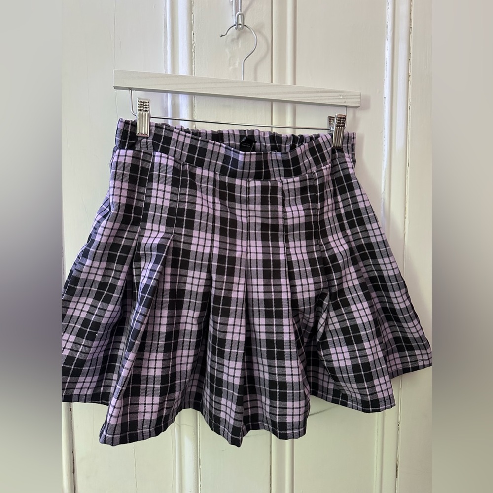 Charlotte Russe purple plaid skirt